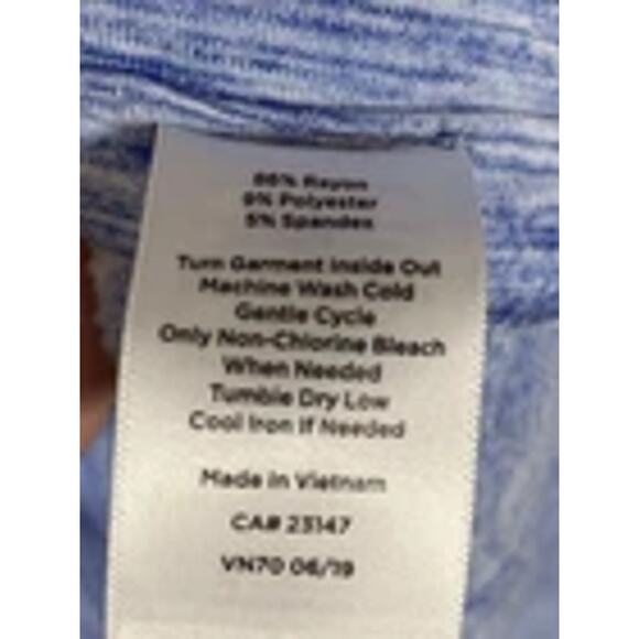 T by Talbots Women's XL Petite Soft Lightweight Hoodie Marled Blue EUC - Picture 5 of 5